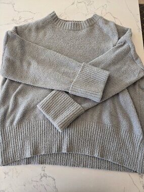 Womens oversized cozy sweater sage green